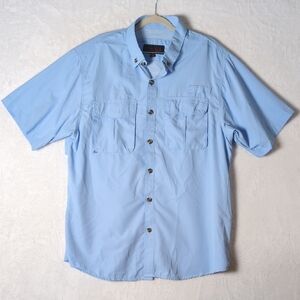 Victory Sportswear Men's Baby Blue Outdoor Vented Hiking Shirt Size L‎